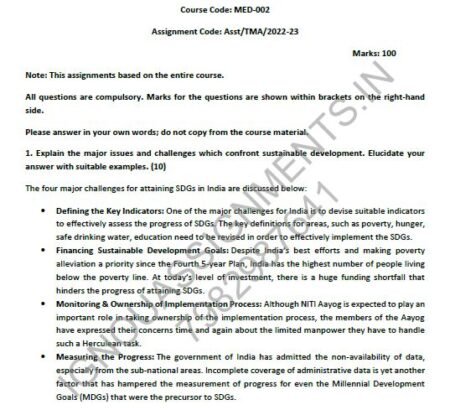 IGNOU MED-2 SOLVED ASSIGNMENT 2022-23 ENGLISH MEDIUM - Image 2