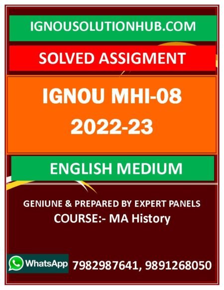 IGNOU MHI-08 SOLVED ASSIGNMENT 2022-23 ENGLISH MEDIUM