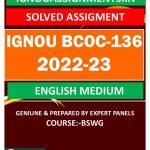IGNOU BCOC-136 SOLVED ASSIGNMENT 2022-23 ENGLISH MEDIUM