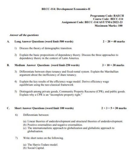 IGNOU BECC-114 SOLVED ASSIGNMENT 2022-23 ENGLISH MEDIUM - Image 2