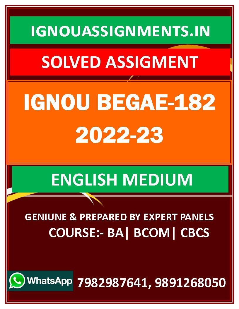 ignou assignment begae 182