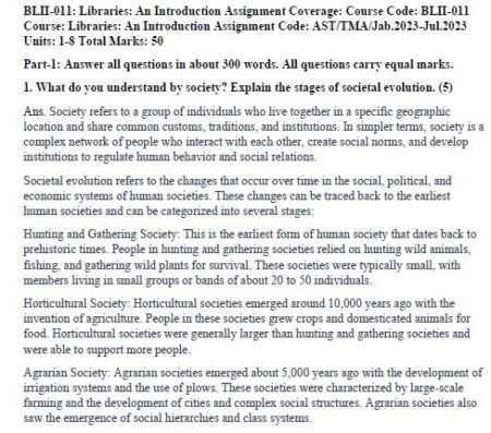 IGNOU BLII-011 SOLVED ASSIGNMENT January and July 2023  ENGLISH MEDIUM - Image 2