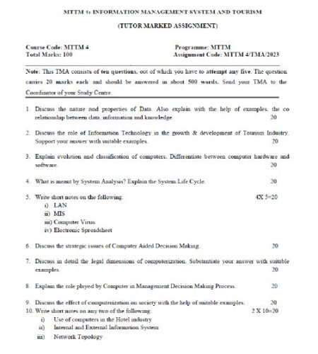 IGNOU MTTM- 4 SOLVED ASSIGNMENT 2023 ENGLISH MEDIUM - Image 2