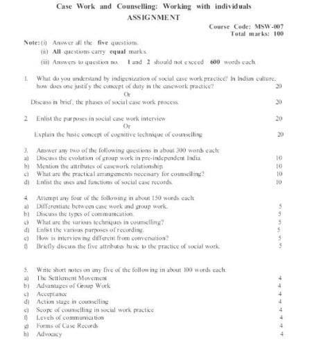 IGNOU MSW-07 SOLVED ASSIGNMENT 2022-23 ENGLISH MEDIUM - Image 2