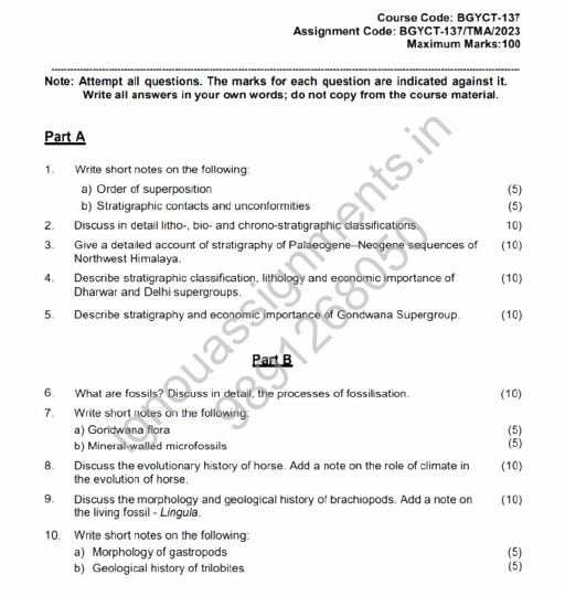 IGNOU BGYCT-137 SOLVED ASSIGNMENT 2023 ENGLISH MEDIUM