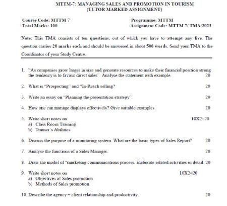 IGNOU MTTM- 7 SOLVED ASSIGNMENT 2023 ENGLISH MEDIUM - Image 3