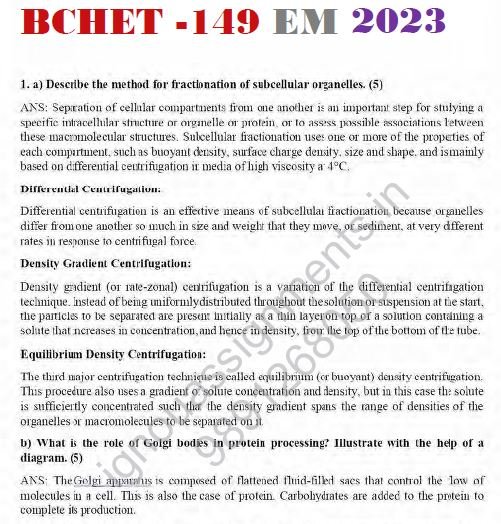 IGNOU BCHET 149 SOLVED ASSIGNMENT 2023 ENGLISH MEDIUM