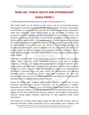 IGNOU BANS-184 Guess Paper Solved English Medium