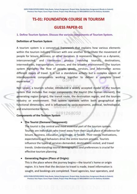 IGNOU TS-1 Guess Paper Solved English Medium