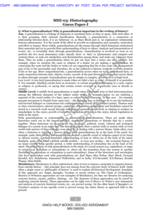 IGNOU MHI-3 Guess Paper Solved English Medium