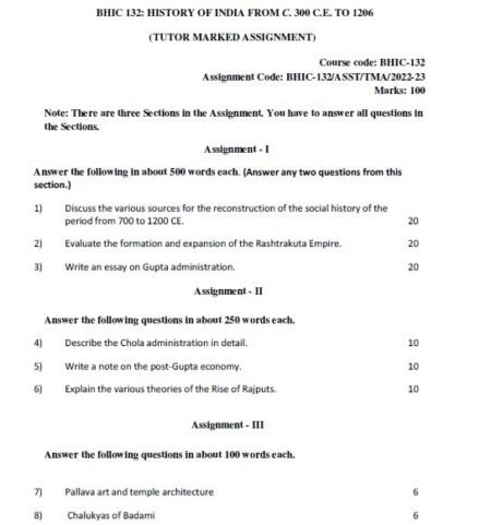 IGNOU BHIC-132 SOLVED ASSIGNMENT 2022-23 ENGLISH MEDIUM - Image 3