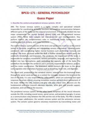 IGNOU BPCG-171 Guess Paper Solved English Medium