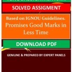 IGNOU SOLVED ASSIGNMENT 9891268050