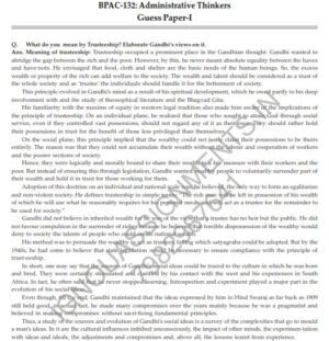 IGNOU BPAC-132  Guess Paper Solved English Medium