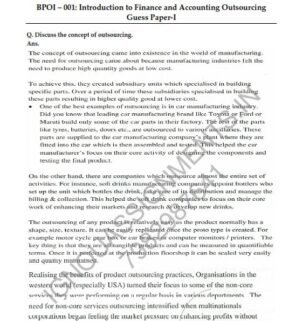 IGNOU BPOI-1 Guess Paper Solved English Medium