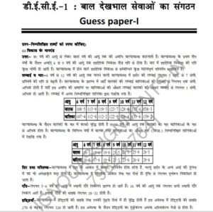 IGNOU DECE-1 Guess Paper Solved Hindi Medium