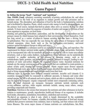 IGNOU DECE-2 Guess Paper Solved English Medium