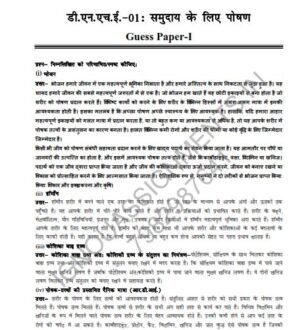 IGNOU DNHE-1 Guess Paper Solved Hindi Medium
