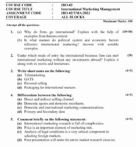 IGNOU MCO-03-07-IBO-02-MCO-015 SOLVED ASSIGNMENT 2023 ENGLISH MEDIUM COMBO PACK - Image 3