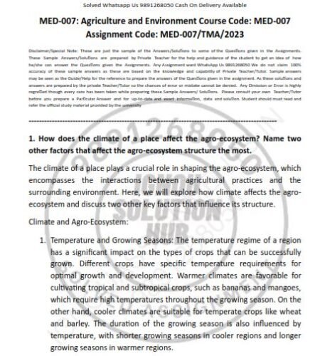 IGNOU PGDESD-MED-6 SOLVED ASSIGNMENT 2023 ENGLISH MEDIUM