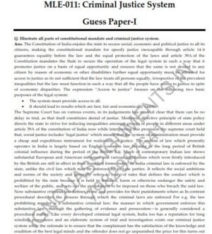 IGNOU MLE-11 Guess Paper Solved English Medium