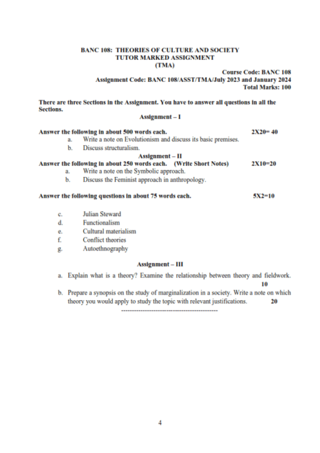 IGNOU BANC-108 Solved Assignment 2023-24 English Medium