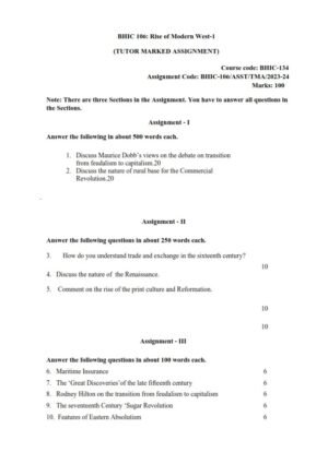 IGNOU BHIC-106 Solved Assignment 2023-24 English Medium