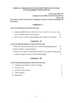 IGNOU BHIE-144 Solved Assignment 2023-24 English Medium