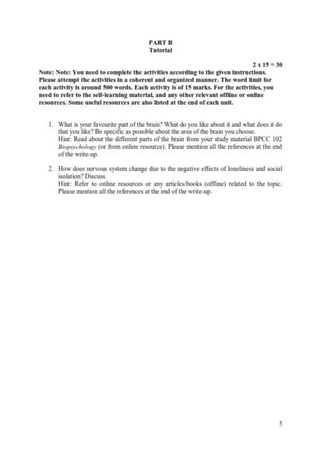 IGNOU BPCC-102 Solved Assignment 2023-24 English Medium