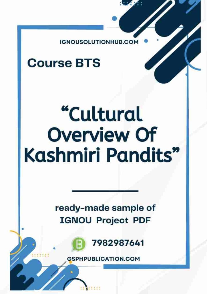 IGNOU PTS-04 Project Sample-3