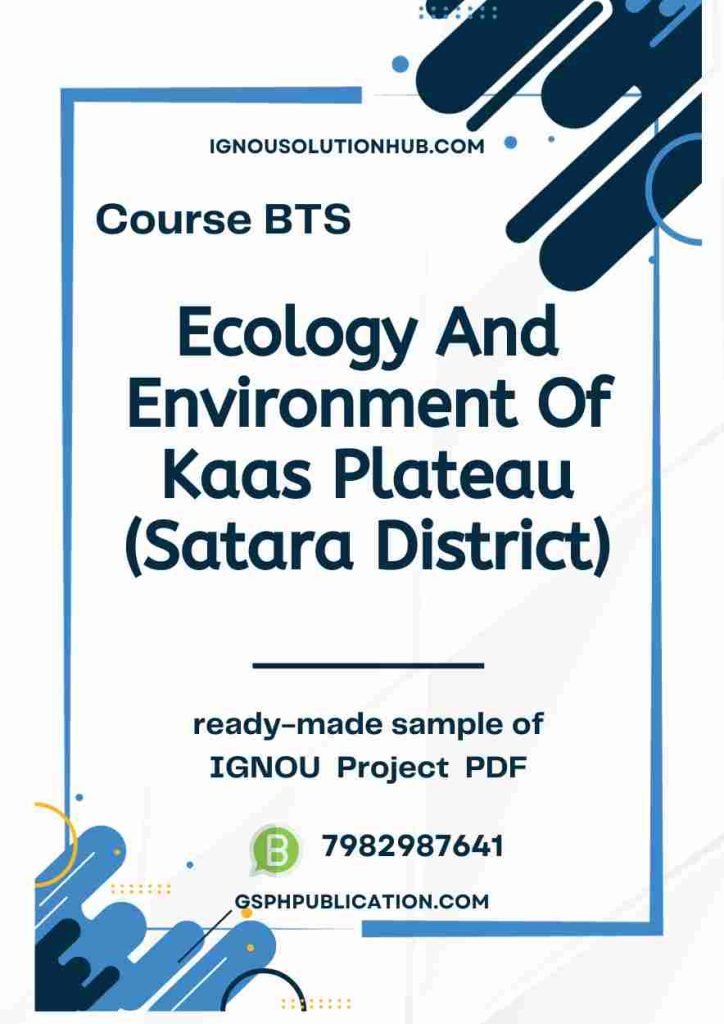 IGNOU PTS-05 Project Sample-1