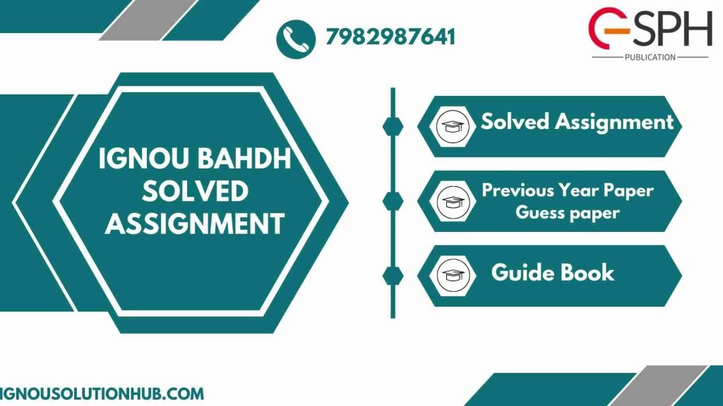 IGNOU BAHDH solved assignment