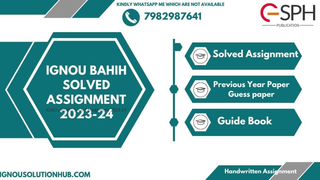 IGNOU BAHIH solved assignment 2023-24