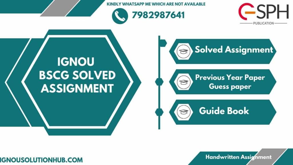 IGNOU BSCG Solved Assignment