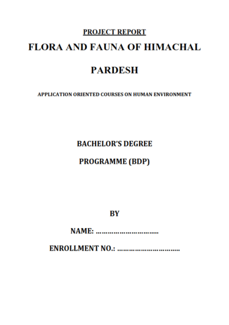 IGNOU AHE-1 Project Sample-5 “Flora And Fauna Of Himachal Pardesh” - Image 2