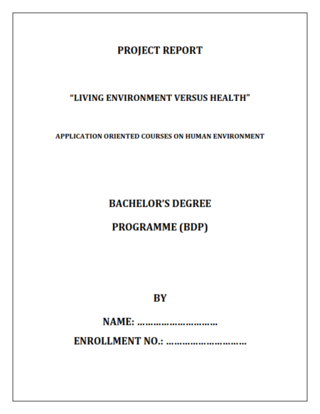 IGNOU AHE-1 Project Sample-2