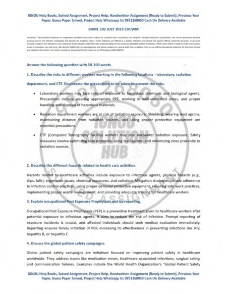 IGNOU BHME-102 Solved Assignment July 2023 English Medium