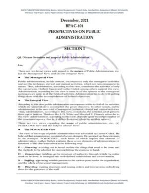 IGNOU BPAC-101 Previous Year Solved Question Paper (Dec 2021) English Medium