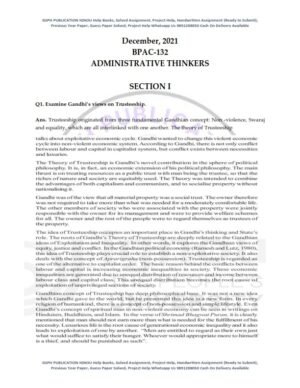 IGNOU BPAC-132 Previous Year Solved Question Paper (Dec 2021) English Medium