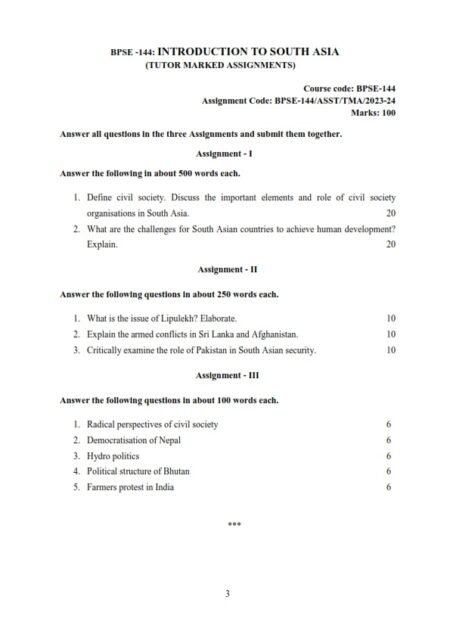 IGNOU BPSE-144 Solved Assignment 2023-24 English Medium