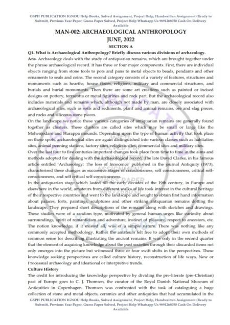 IGNOU MAN-002 Previous Year Solved Question Paper (June 2022) English Medium