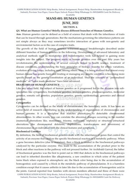 IGNOU MANE-001 Previous Year Solved Question Paper (June 2022) English Medium