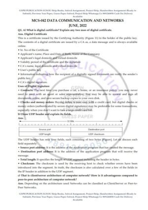 IGNOU MCS-042 Previous Year Solved Question Paper (June 2022) English Medium