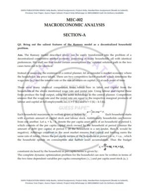 IGNOU MEC-002 Previous Year Solved Question Paper (June 2022) English Medium