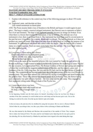 IGNOU MEG-7 Previous Year Solved Question Paper (June 2021) English Medium