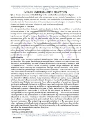 IGNOU MES-011 Previous Year Solved Question Paper (Dec 2021) English Medium