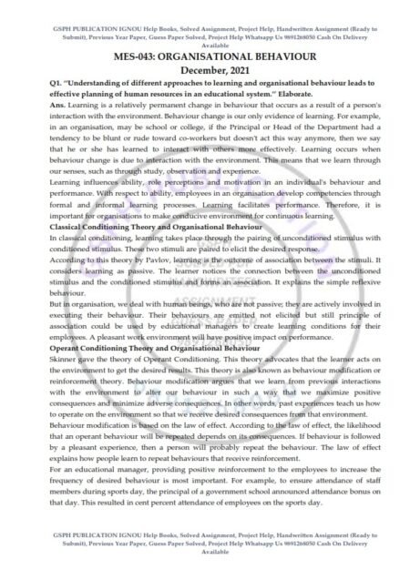 IGNOU MES-043 Previous Year Solved Question Paper (Dec 2021) English Medium