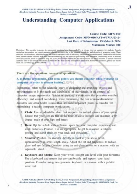 IGNOU MFN-10 Solved Assignment 2023-24 English Medium