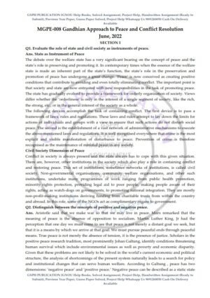 IGNOU MGP-008 Previous Year Solved Question Paper (June 2022) English Medium