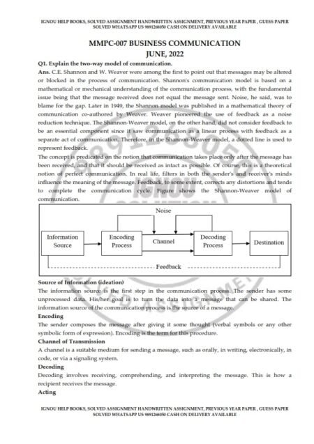 IGNOU MMPC-007 Previous Year Solved Question Paper (June 2022) English Medium